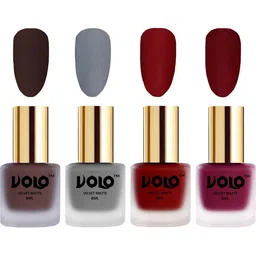 VOLO Set Of 4 Velvet Matte Nail Polish - 8 ml Each - 2 - 20 - 32 - 25-97