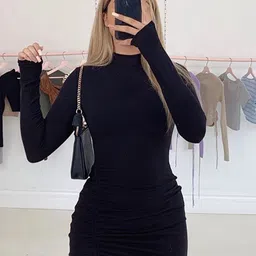 StyleCast x Revolte Chiffon Bodycon Dress-image-32