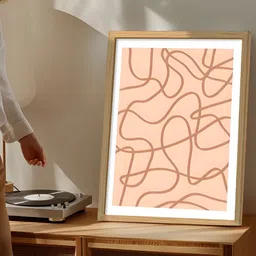 Art Street Beige & Brown 1 Piece Synthetic Wood Other Wall Paintings-image-45