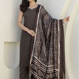 Anouk Women Solid Regular Pure Cotton Kurta Sets-47