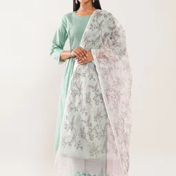 JAYPORE Printed Cotton Silk Dupatta-image-48