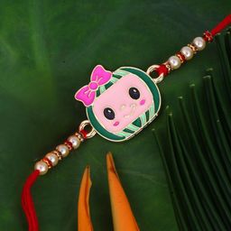 Vighnaharta Girls Gold Plated Thread Rakhi-image-32