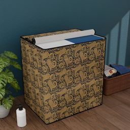 Myntra Elegant Homes Beige & Brown Printed Waterproof Washing Machine Cover With Zip-79