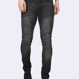 COMFITS Men Classic Mildly Distressed Light Fade Stretchable Jeans-image-60