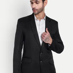 BAESD Single Notched Lapel Regular Fit Breasted Blazers-picture-11