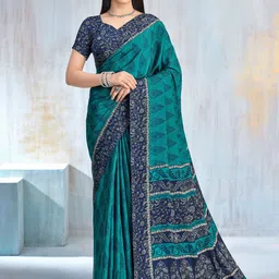 Pandadi Saree Ethnic Motifs Printed Saree with Blouse Piece-image-53