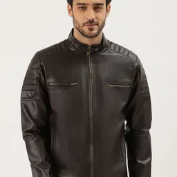 Leather Retail Men Lightweight Biker Jacket-picture-55