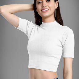 Dream Beauty Fashion Women High Neck Fitted Crop Top-picture-18