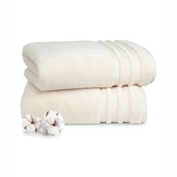 MYTRIDENT White 2 Pieces Cotton 600 GSM Bath Towels-image-108