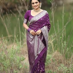 AVANTIKA FASHION Ethnic Motifs Woven Design Zari Pure Silk Kanjeevaram Saree-picture-55