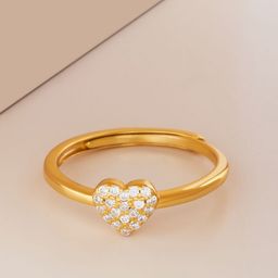 Kushal's Fashion Jewellery 92.5 Sterling Silver Gold Plated Zircon Studded Finger Ring-picture-18
