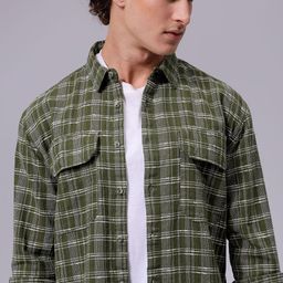 The Indian Garage Co Men Tartan Checked Relaxed Fit Cotton Casual Shirt-image-87