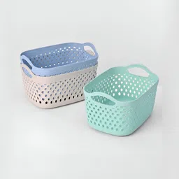 eha Green & Blue 3 Pieces Water Resistant Baskets-6