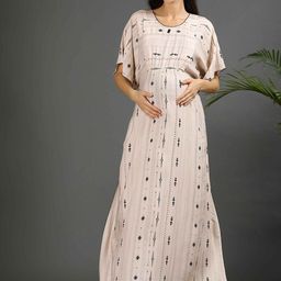 GOLDSTROMS Print Maternity Maxi Dress-image-12