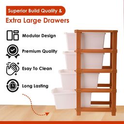 Aura Brown Set of 1 Regular Drawer Organiser Organisers image 2