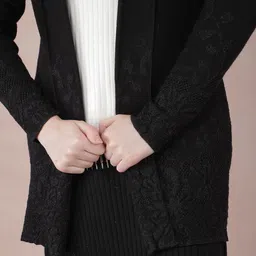Crimsoune Club Self Design Longline Open Front Shrug image 2