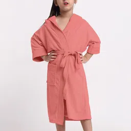 Creeva Kids Hooded Belted Terry Cotton Bath Robe-35