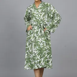 HANDICRAFT PALACE Printed Pure Cotton Bath Robe-image-93