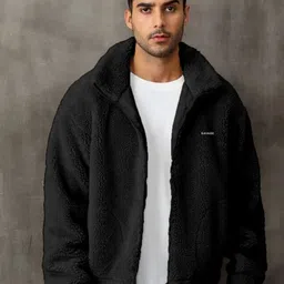 Be Savage Men Woollen Lightweight Bomber Jacket-image-82