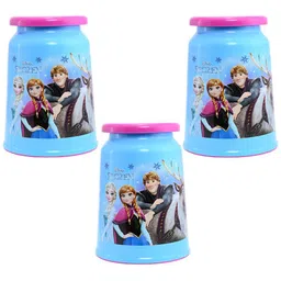 Kuber Industries Blue & Pink 3 Pieces Disney Frozen Printed Round Stools-image-33