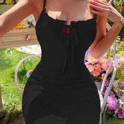 HERE&NOW Women Shoulder Straps Bodycon Mini Dress-picture-22