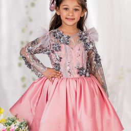TOPLOVE Floral Print Satin Fit & Flare Dress-image-32
