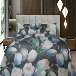 Threadwear Essential Series Black Printed 350 TC Cotton King Bedsheet Set 2.7 m x 2.5 m-image-7
