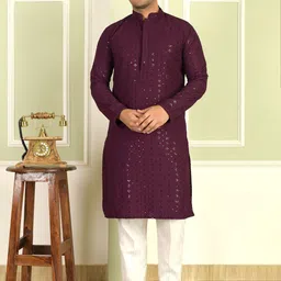 LEMONX Men Woven Design Kurta with Pyjamas-picture-44
