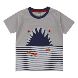 Lilly and Sid Boys Typography Printed Organic Cotton Pockets T-shirt-image-48