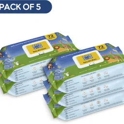 Baby Wipes – Soft, Safe & Gentle Care | Pack of 5 | 72 Wipes-image-46