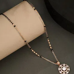 ATIBELLE Gold-Plated Artificial Stones Mangalsutra-10