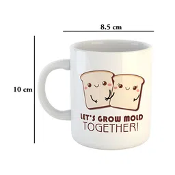 ARTBUG White Printed Ceramic Glossy Core Set of Cups and Mugs image 4