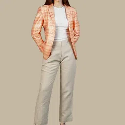 Talethread Self-Design Single-Breasted Casual Blazer-picture-3
