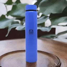 Nyra Kitchenware Blue Single Stainless Steel Solid Single Wall Vacuum Water Bottle-image-82