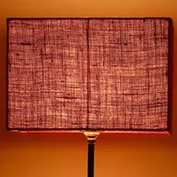 New Era Maroon Jute Square Lamp Shade for Home Decor-picture-3