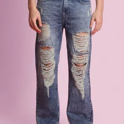 Bene Kleed Men Wide Leg Highly Distressed Heavy Fade Jeans-image-26