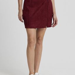 LULU & SKY Women A-Line Claret Mini Skirt-image-98