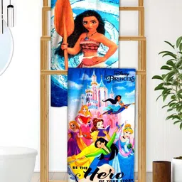 Athom Living Blue & White 2 Printed Cotton 350 GSM Bath Towel-image-57