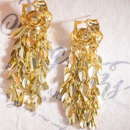 DIVASTRI Gold Alloy Earrings-4