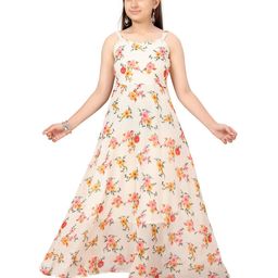 BAESD Floral Print Georgette Maxi Dress-image-7