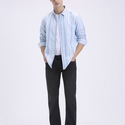 Pepe Jeans Striped Spread Collar Pure Cotton Shirt-picture-15