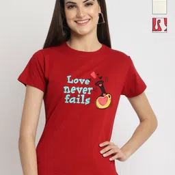 Dreambe Women Typography Printed T-shirt-picture-41