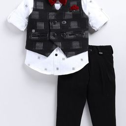 LITTLE COLLARS Boys Checked Shirt with Trousers-picture-15