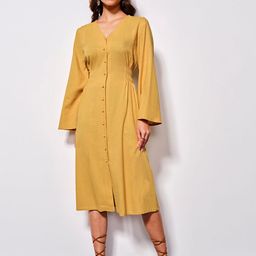 AND Flared Sleeve A-Line Midi Dress-image-93