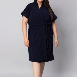 HotGown Plus Size Short Sleeved Bath Robe-image-45