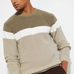 max Men Cotton Striped Round Neck Long Sleeves Pullover Sweaters-image-6
