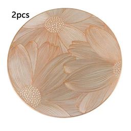 LooMantha 2Pcs Brown & White Textured Table Placemats-12