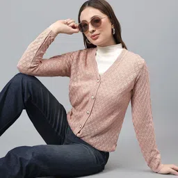 Cantabil Women V-Neck Cardigan-picture-30