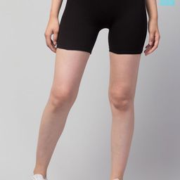 Attire Zone Women Pack of 2 Skinny Fit Low-Rise Cycling Sports Shorts-image-88