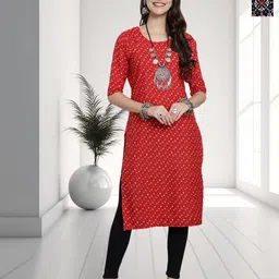 HERE&NOW Selection Of 2 Floral Printed Round Neck Straight Kurta-71